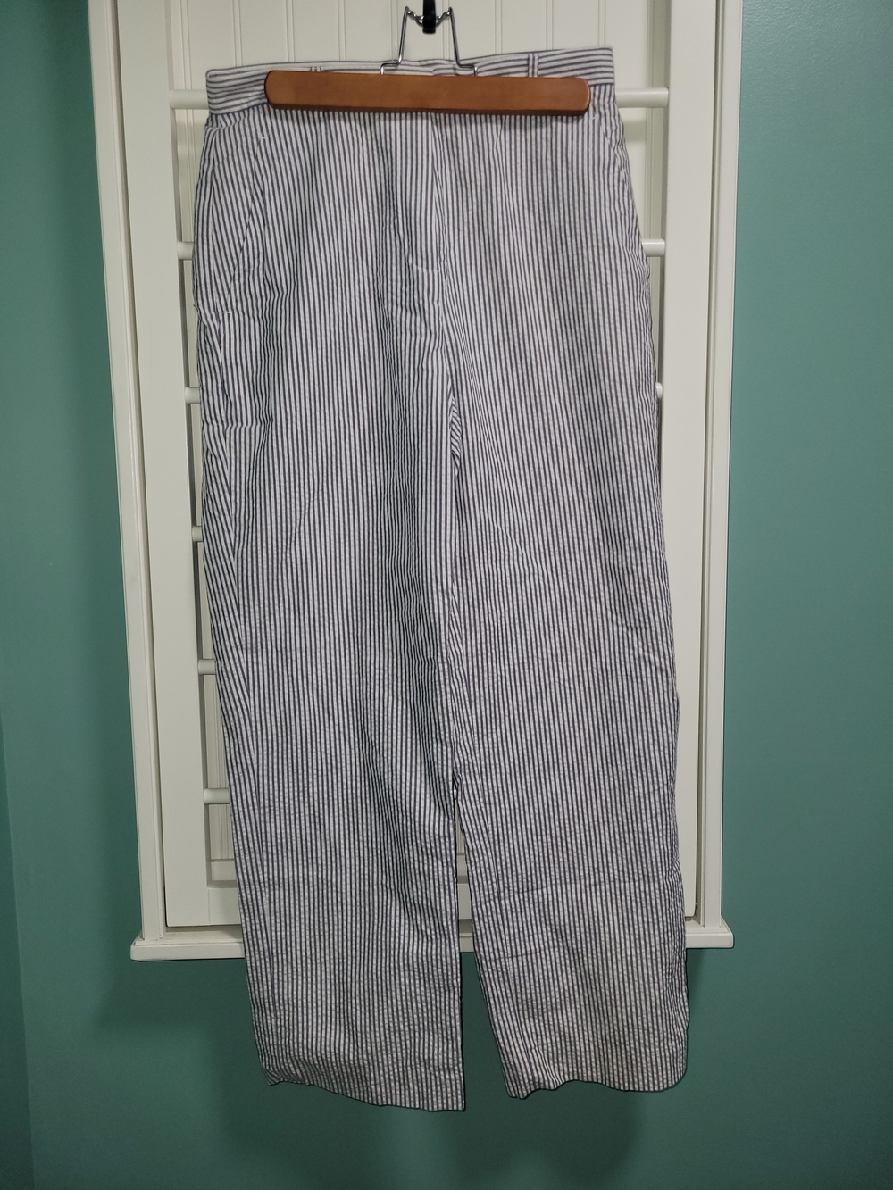 Brooks Brothers Vintage Blue/White Seersucker Women's Trousers Size 4